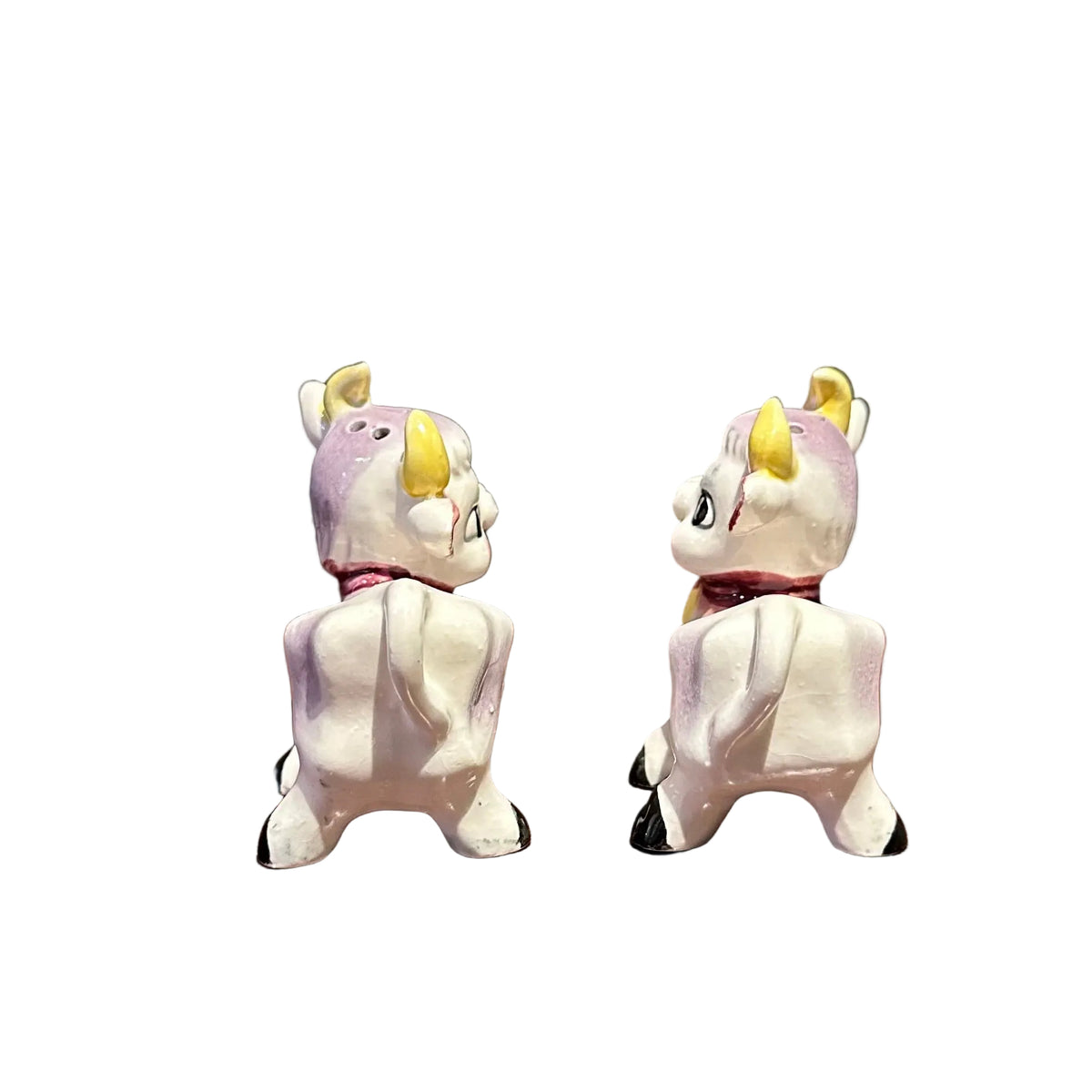 Vintage Purple Cow Salt Pepper Shaker