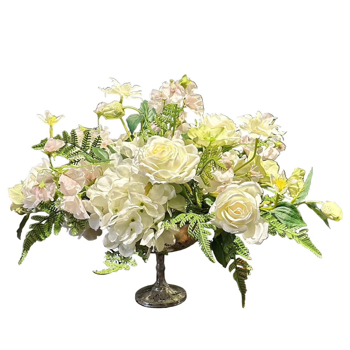 Compote Silk Floral Arrangement
