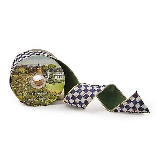 Courtly Check 2.5&quot; Green Suede Ribbon