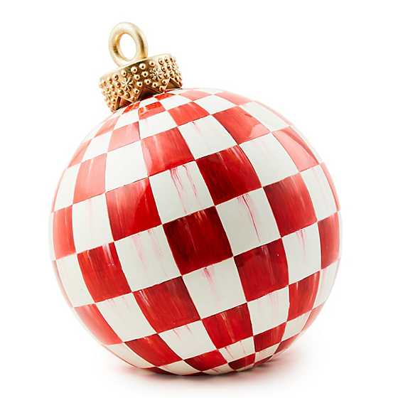 Red Check Tabletop Ornament