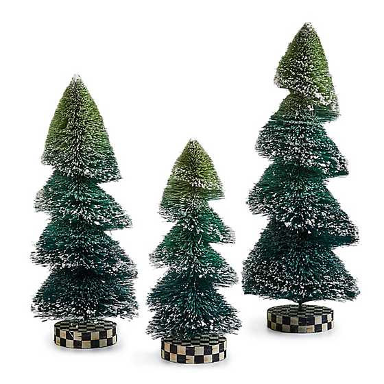 Farmhouse Holiday Bottle Brush Trees - Set of 3