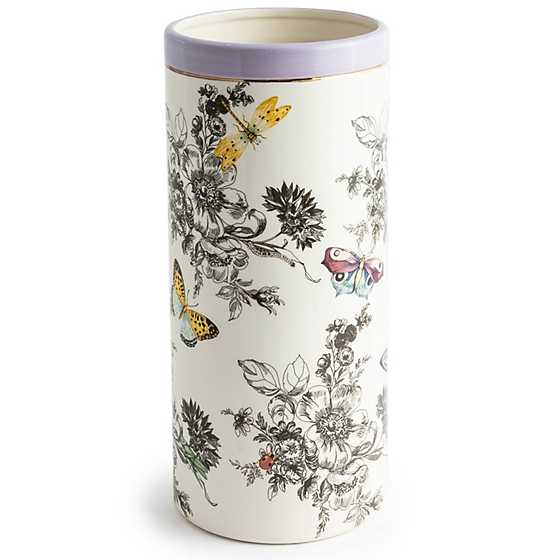 Butterfly Toile Tall Vase