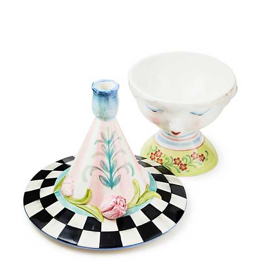 Rosy Meadow Lady Tulip Lidded Vase