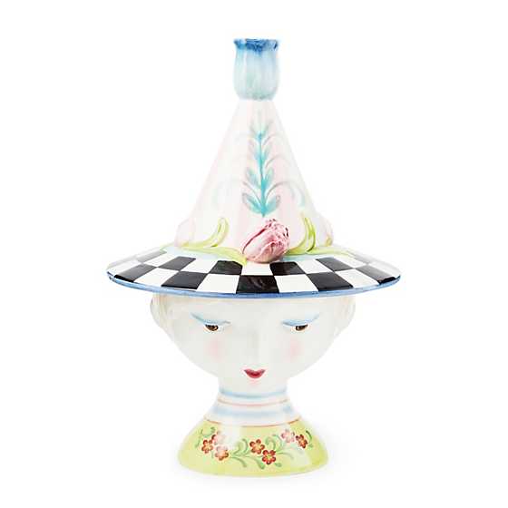 Rosy Meadow Lady Tulip Lidded Vase