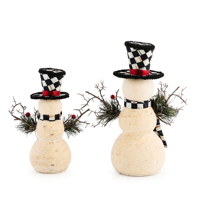 Farmhouse Birch Snowmen