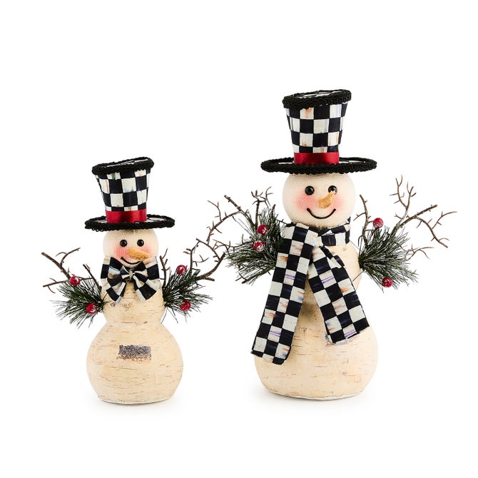 Farmhouse Birch Snowmen