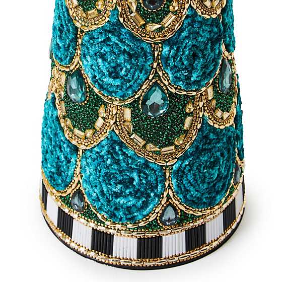 Emerald Luxe Medium Beaded Cone Tree