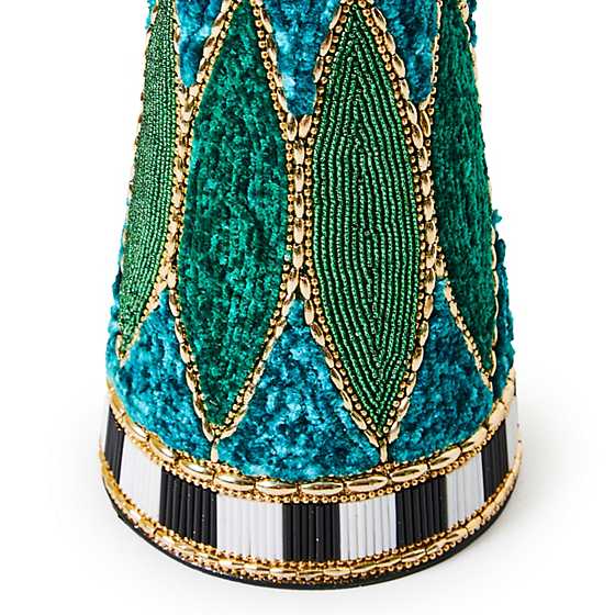 Emerald Luxe Small Beaded Cone Tree