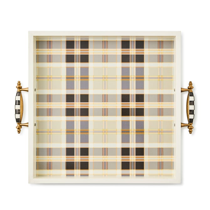 Mocha Tartan Serving Tray