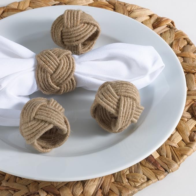 Braided Jute Napkin Rings