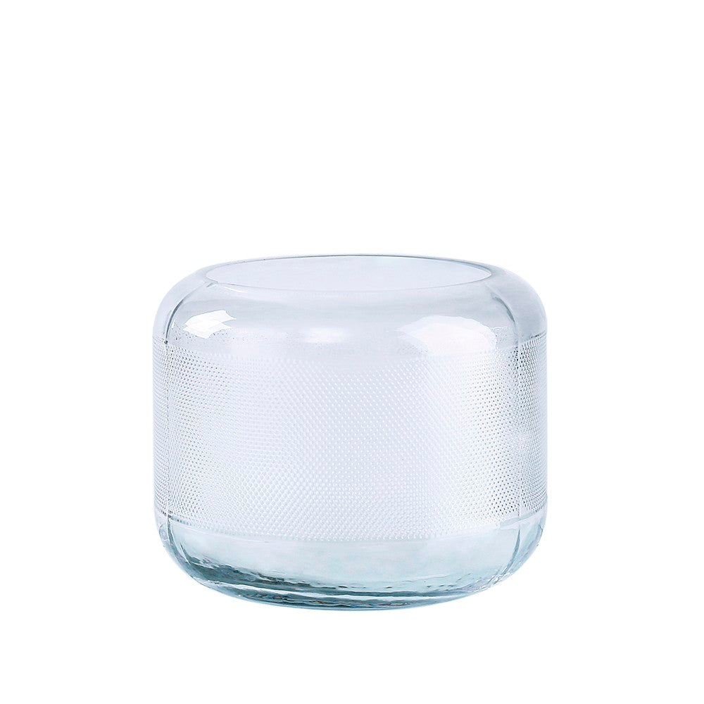 Textured Clear Glass Vases