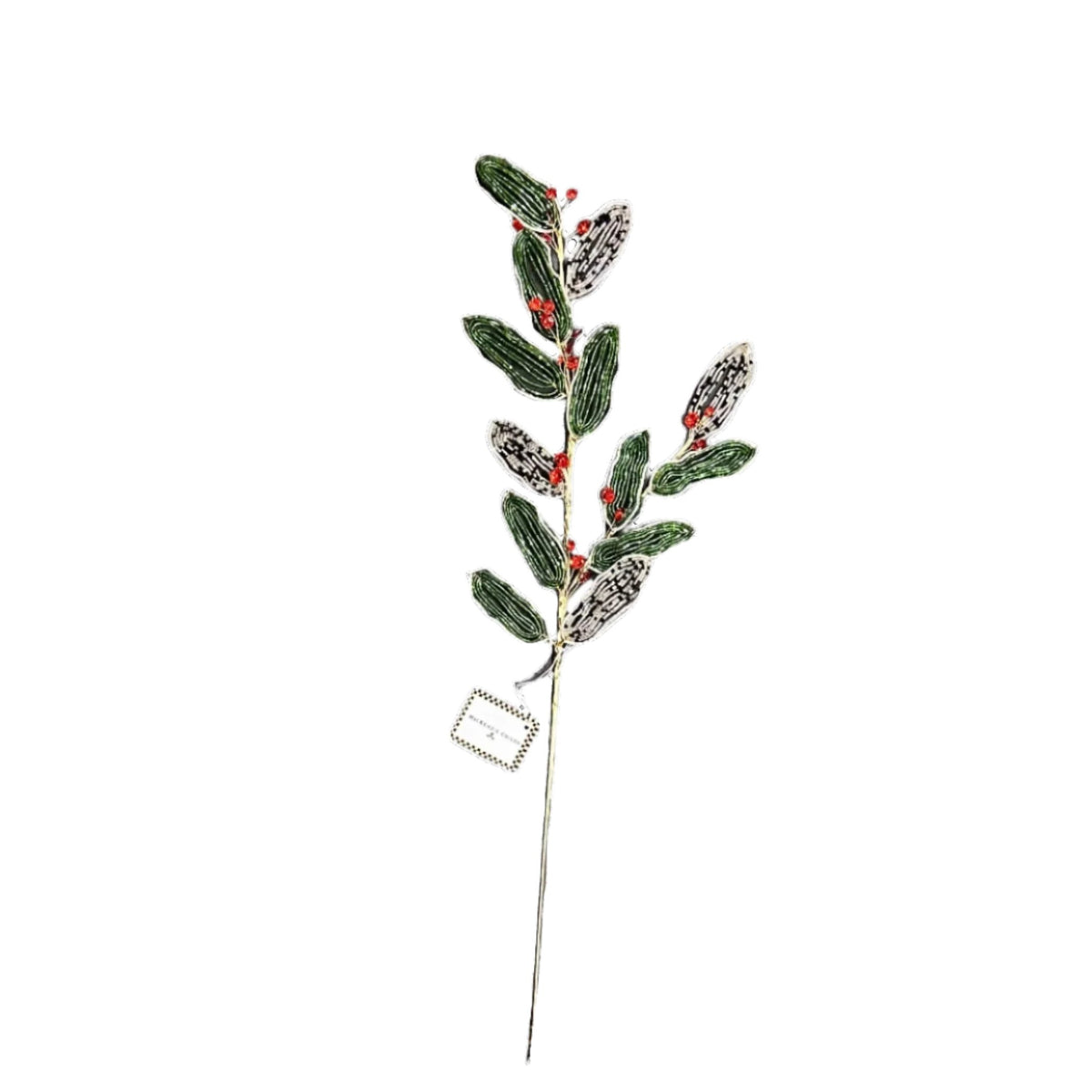 Holly Beaded Spray Stem