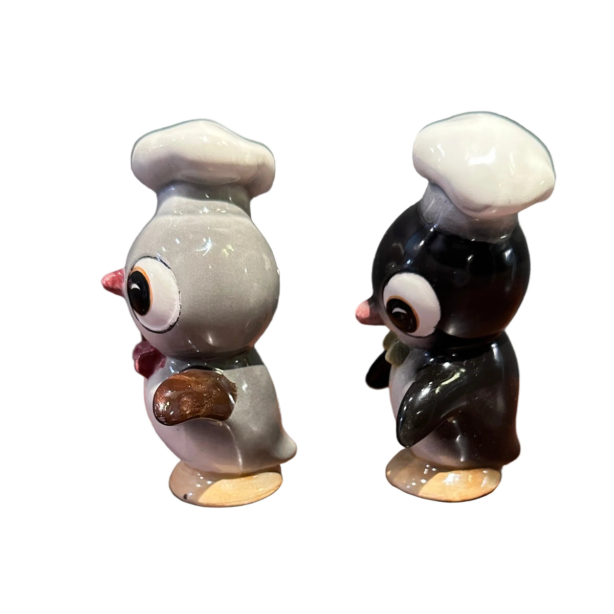 Vintage Penguins Chef Salt and Pepper Shakers