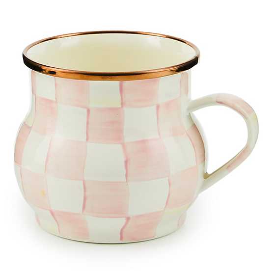 Rosy Check Enamel Mug