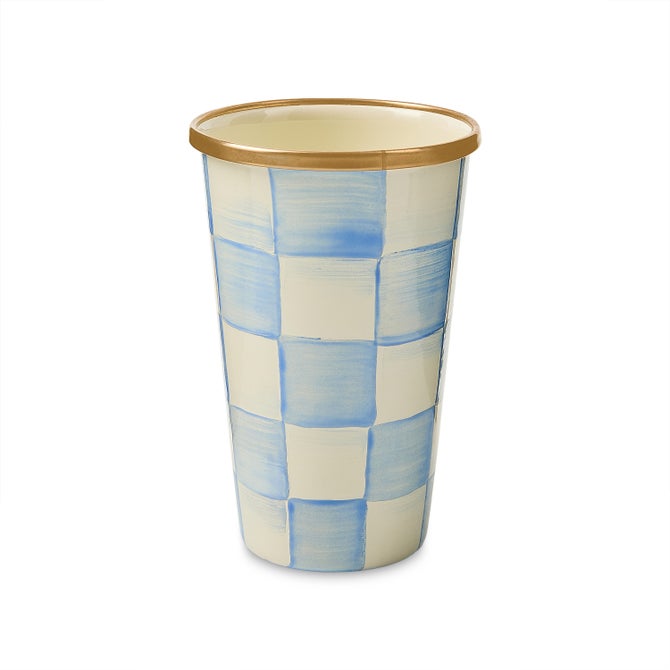 Sky Check Enamel Tumbler - 10 Ounce