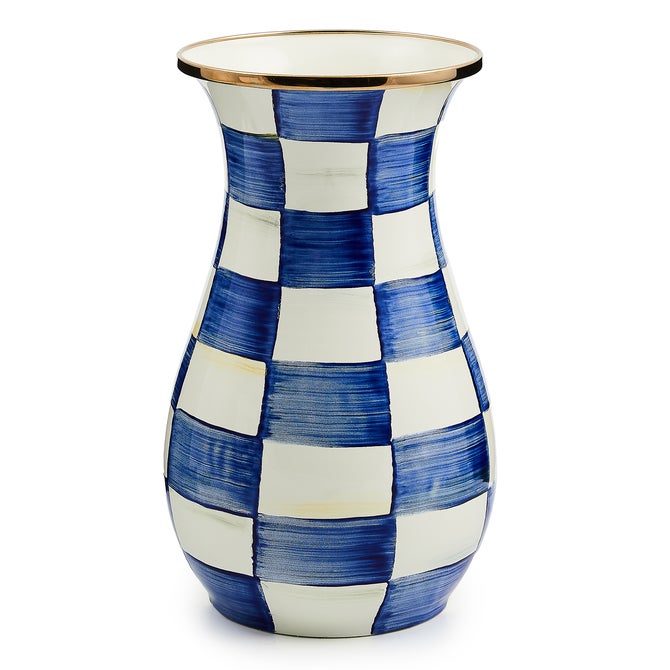 Royal Check Vase - Tall