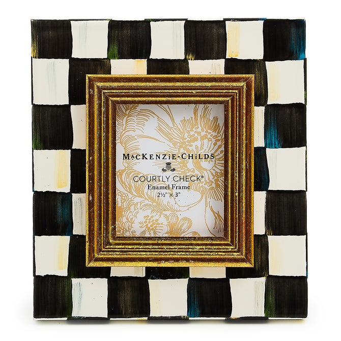 Courtly Check Enamel Frame - 2.5in. x 3in.