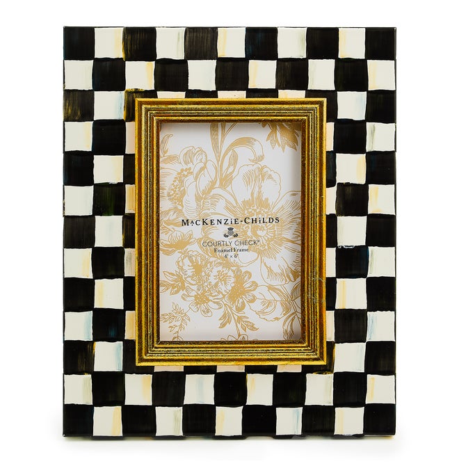 Courtly Check Enamel Frame - 4in. x 6in.