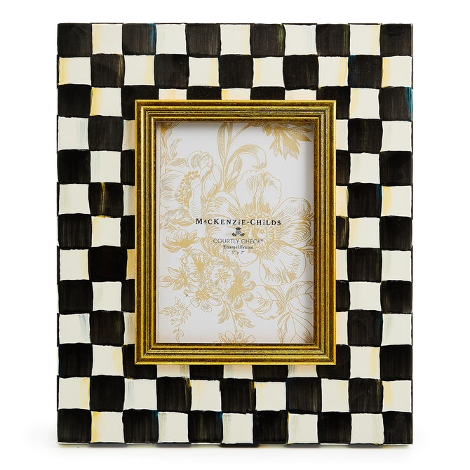 Courtly Check Enamel Frame - 5in. x 7in.