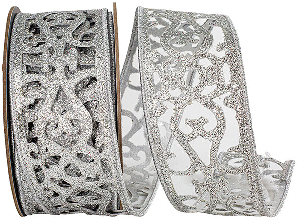 2.5&quot; Scroll Glitter Opulence Cut Out