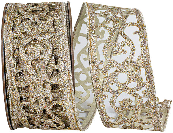2.5&quot; Scroll Glitter Opulence Cut Out