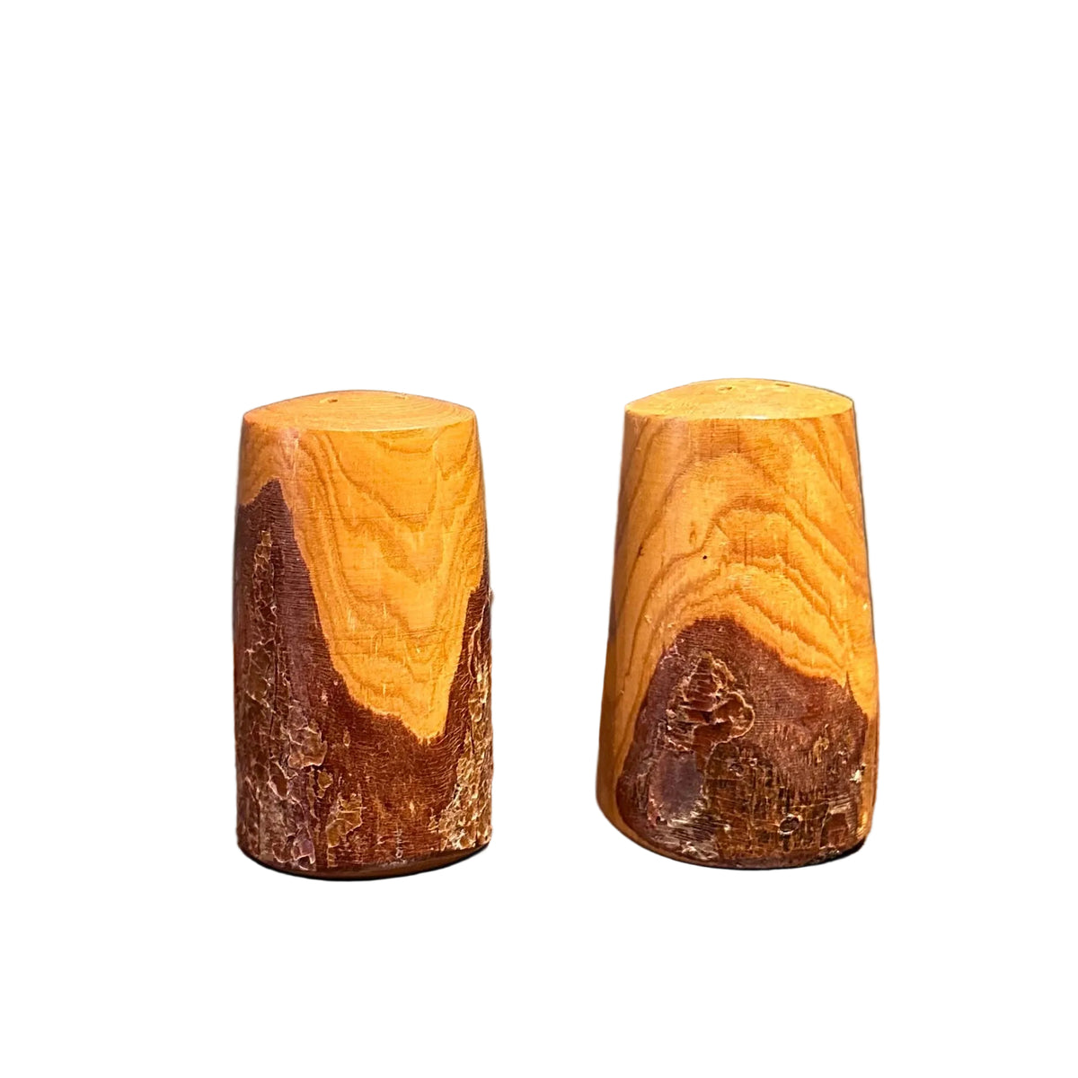 Vintage Wood Salt Pepper Shakers Deer