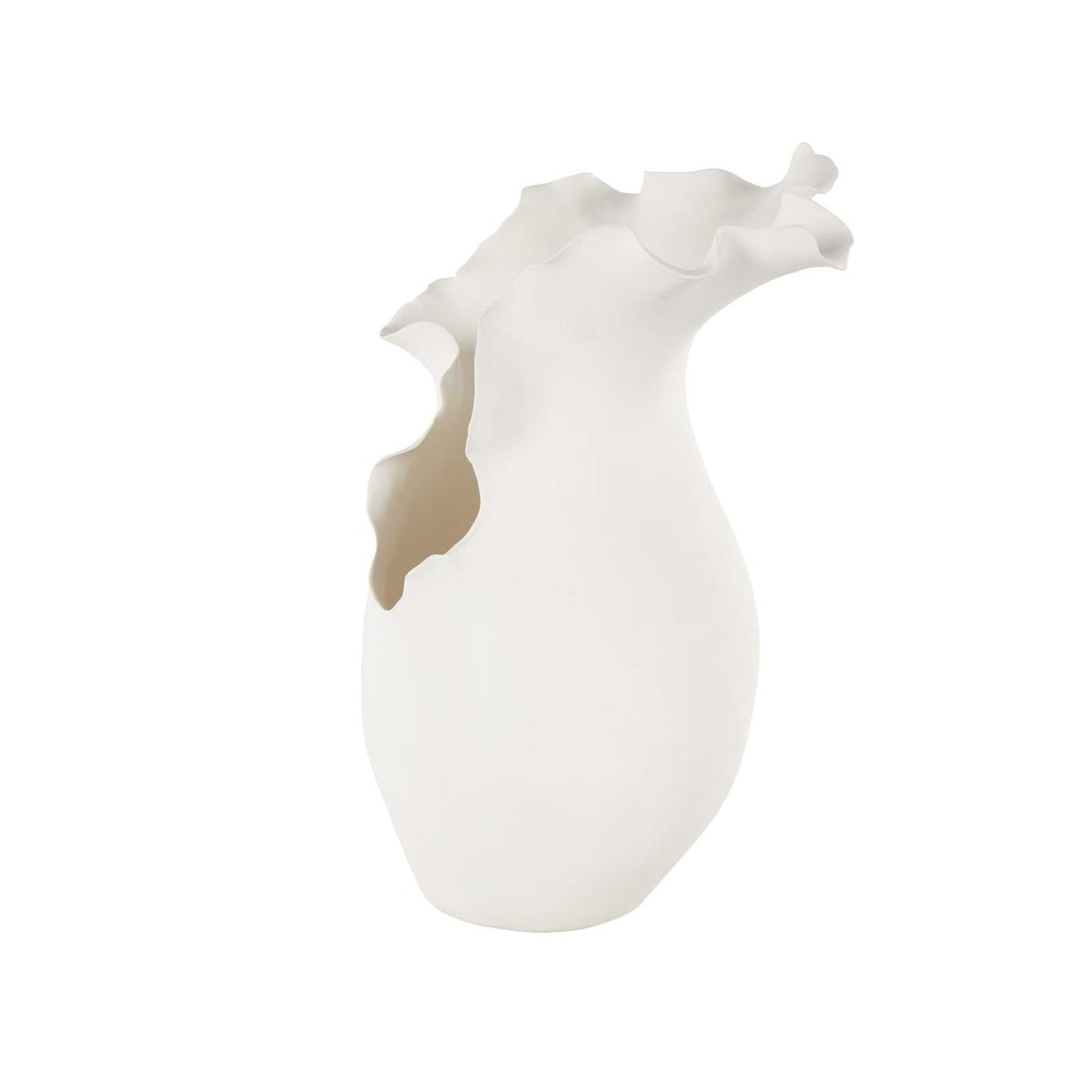 White Ceramic Abstract Vase