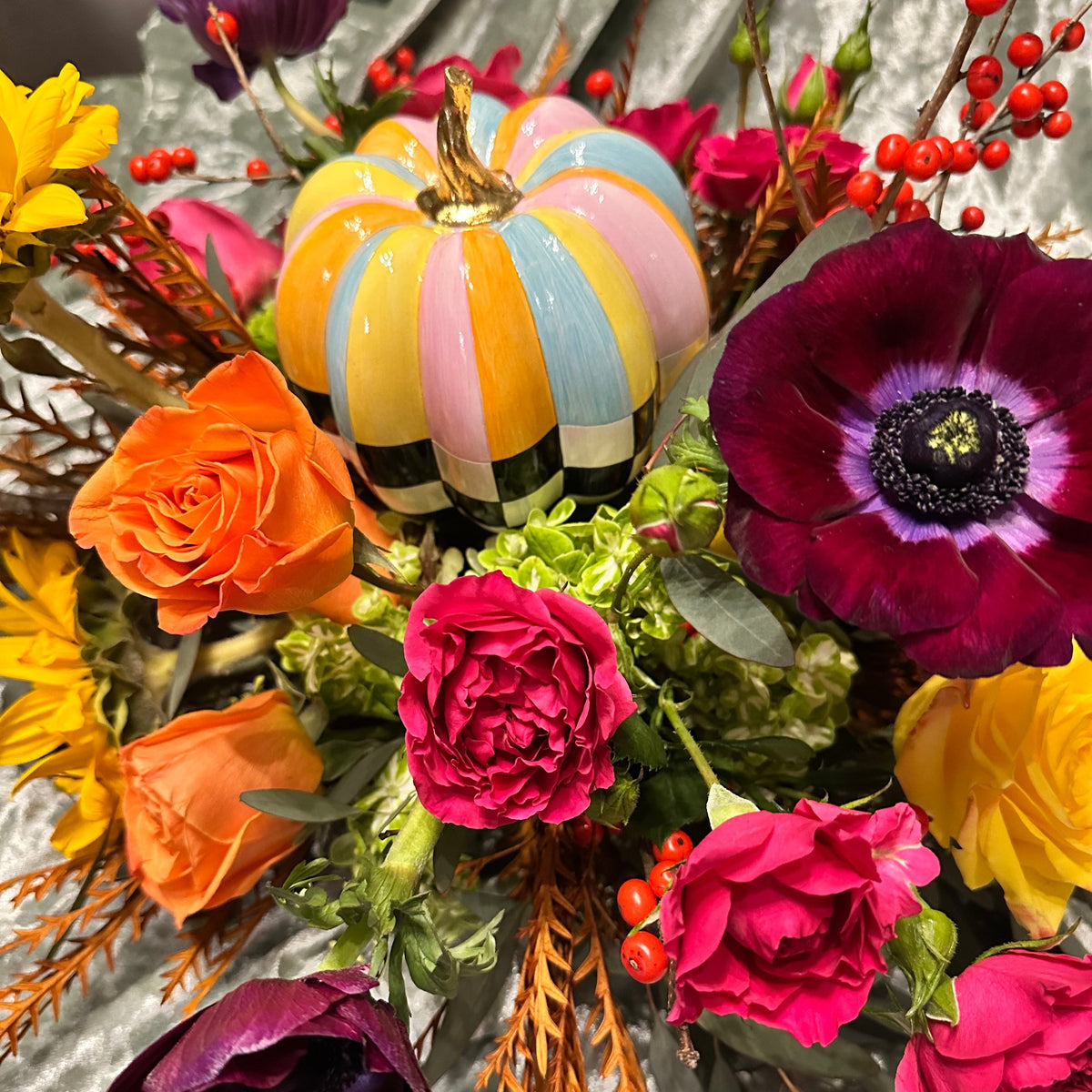 Autumn Check Round Centerpiece