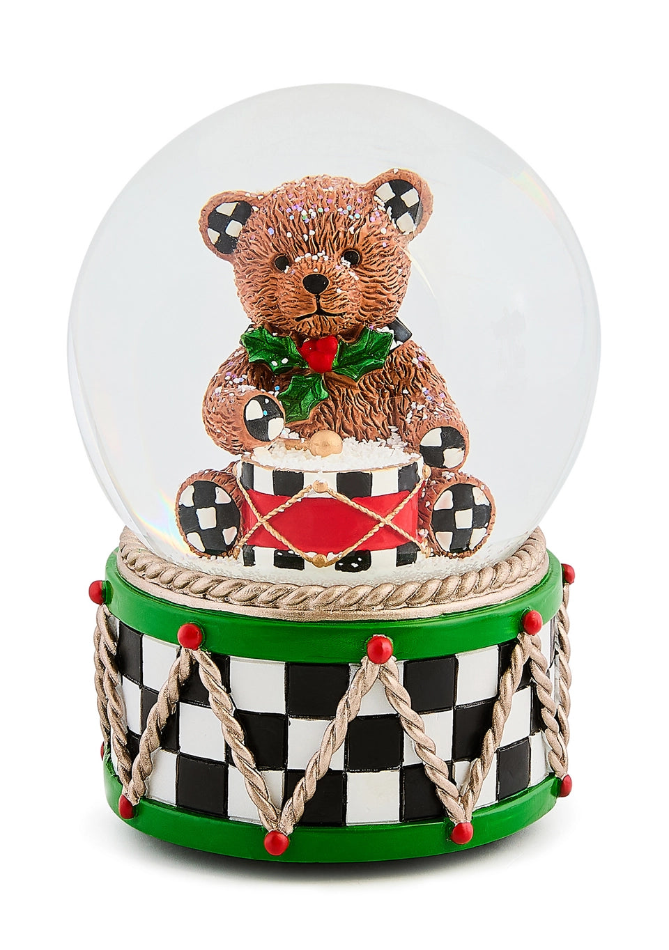 Holly Bear Snow Globe