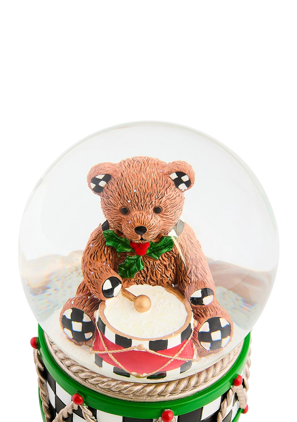 Holly Bear Snow Globe