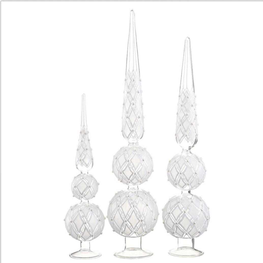 Glass Finial Set of 3