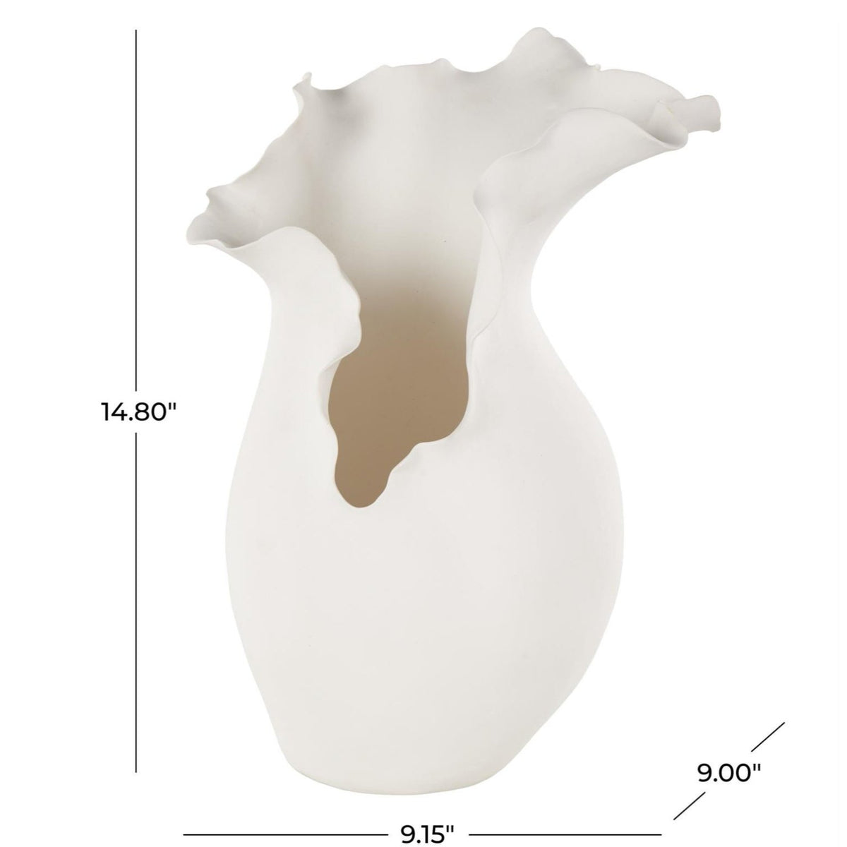 White Ceramic Abstract Vase