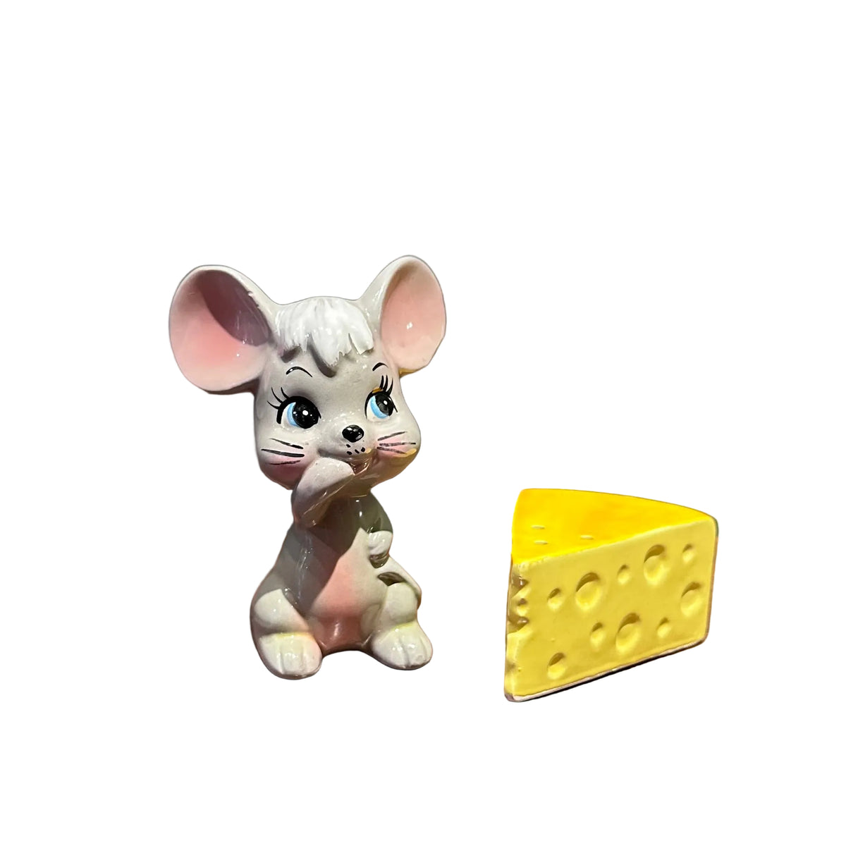 Mid Century Mouse and Cheese Salt & Pepper Shakers