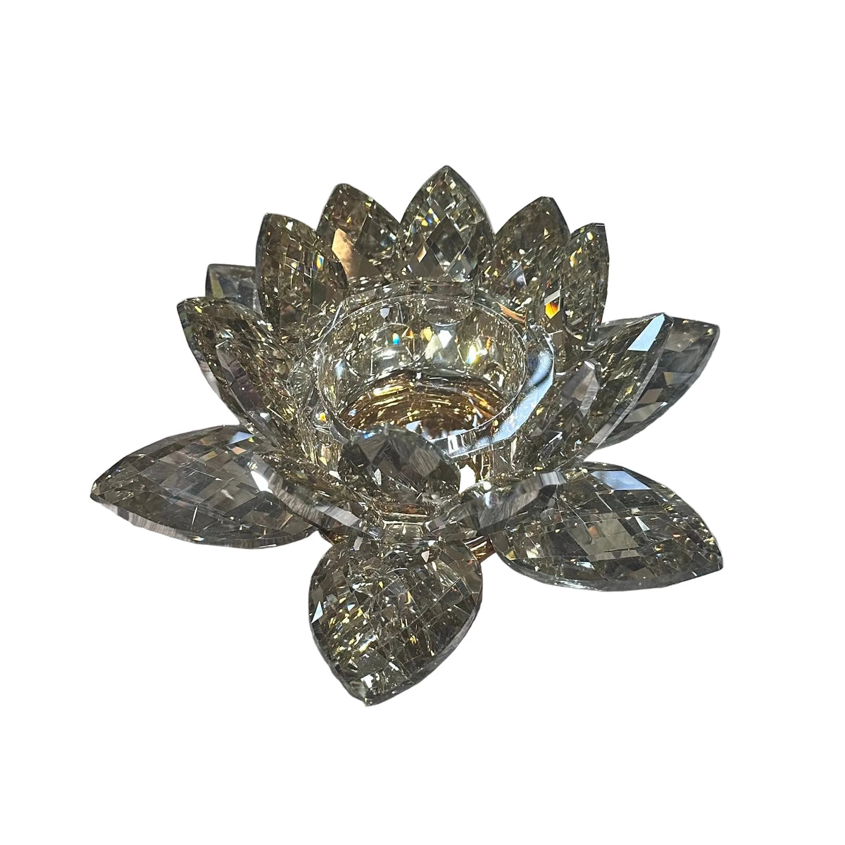 Crystal Flower Votive Holder