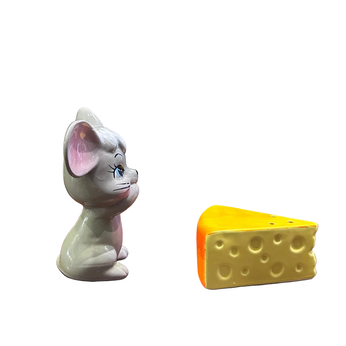 Mid Century Mouse and Cheese Salt & Pepper Shakers
