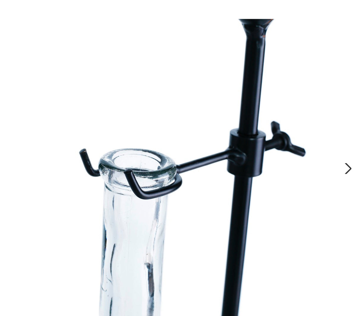 Glass Vase With Metal Stand