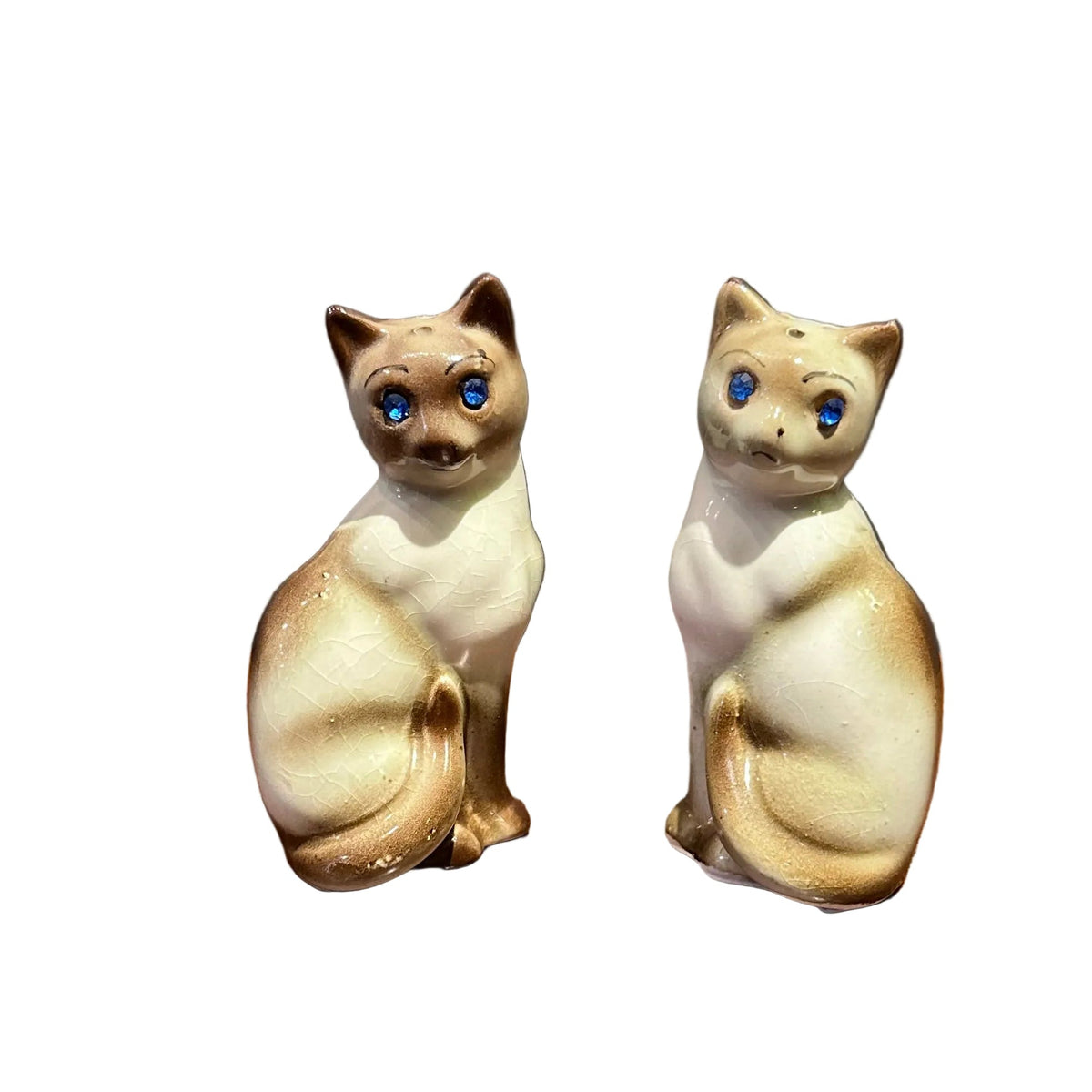 Ceramic Siamese Cat Salt and Pepper Shakers