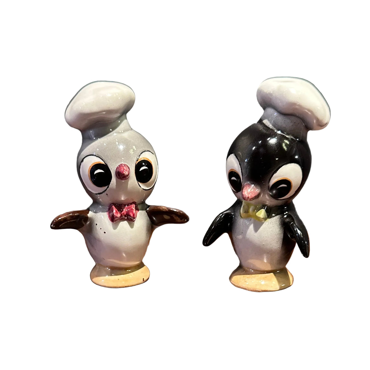 Vintage Penguins Chef Salt and Pepper Shakers