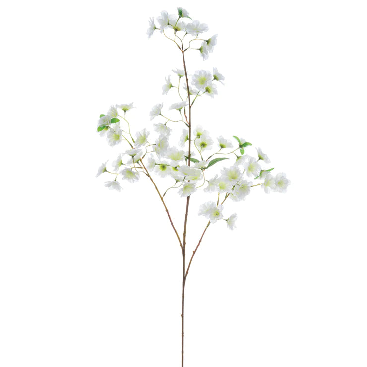 49&quot; Cherry Blossom Stem  White