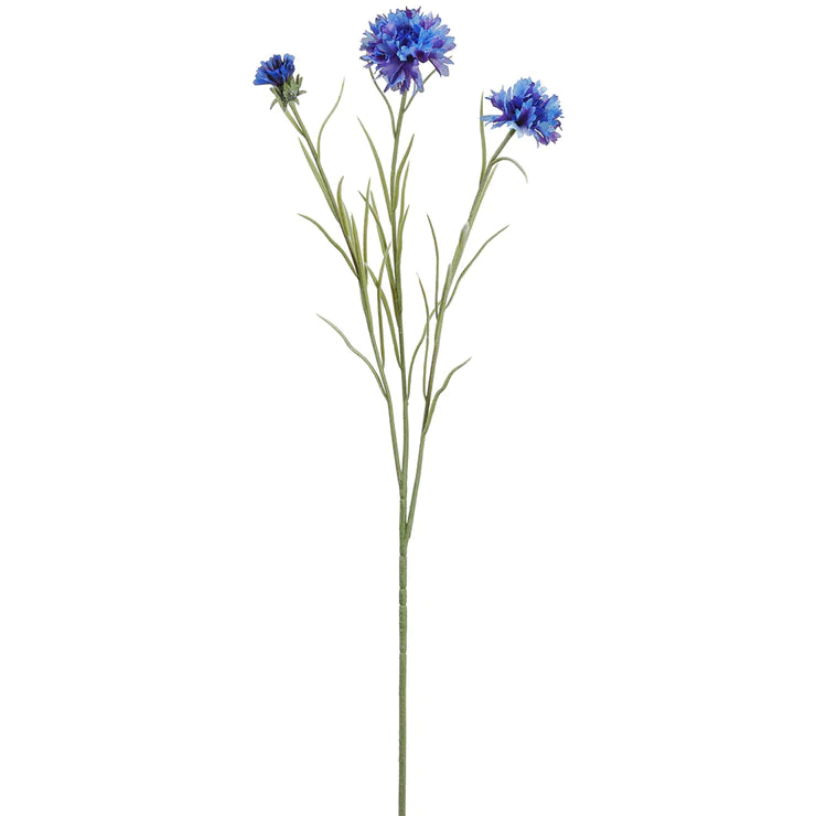 25.5&quot; Cornflower Stem Purple Blue