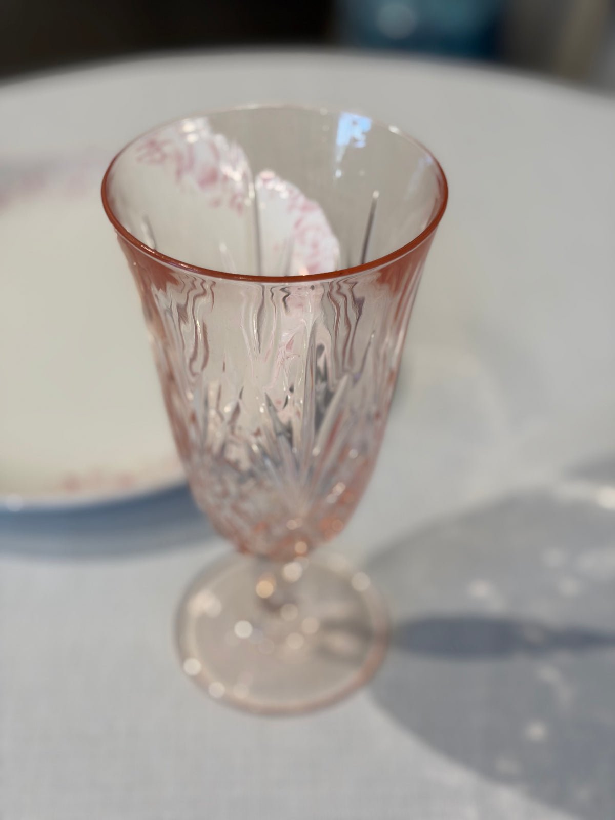 Pink Water Goblet