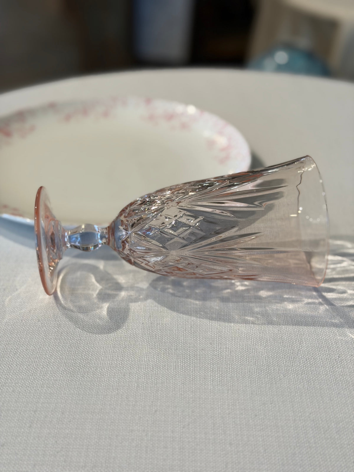 Pink Water Goblet
