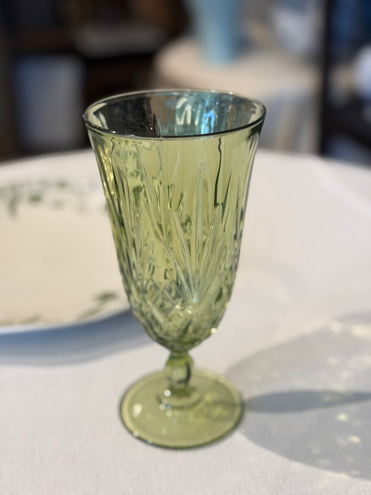 Green Water Goblet