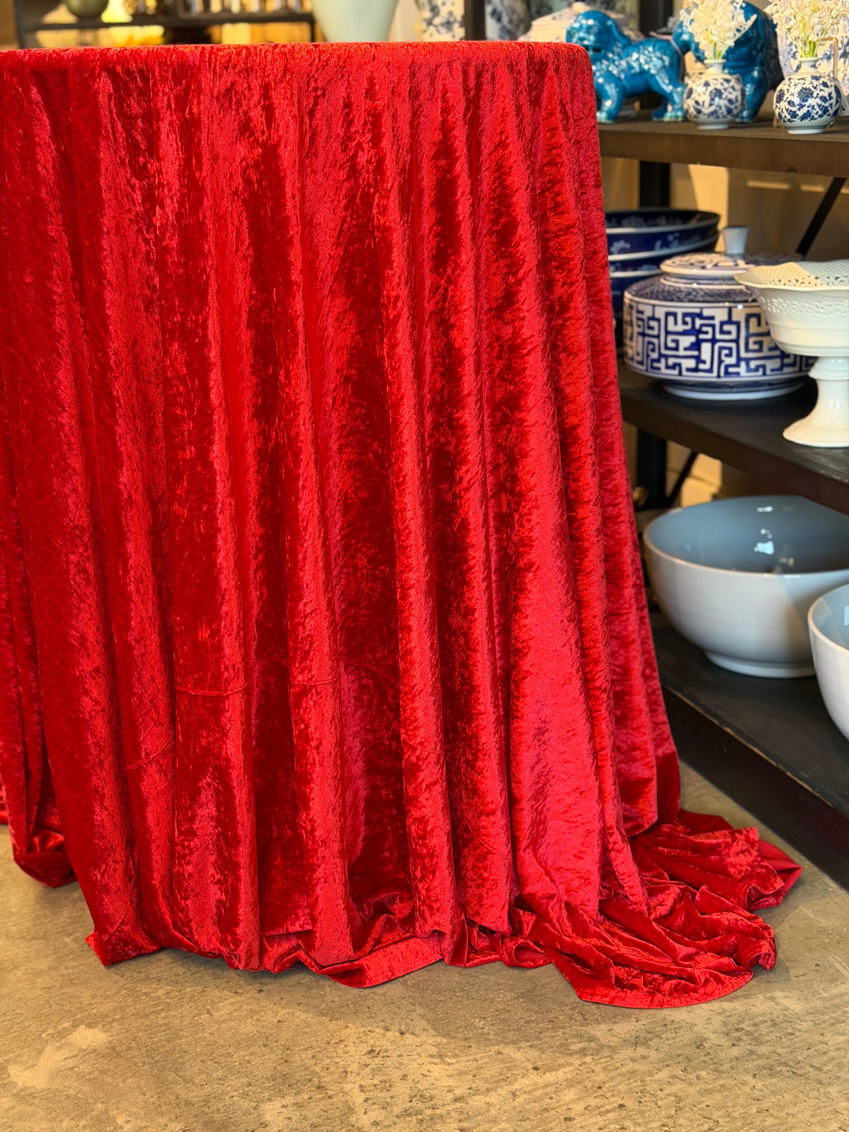 Red Crushed Velvet