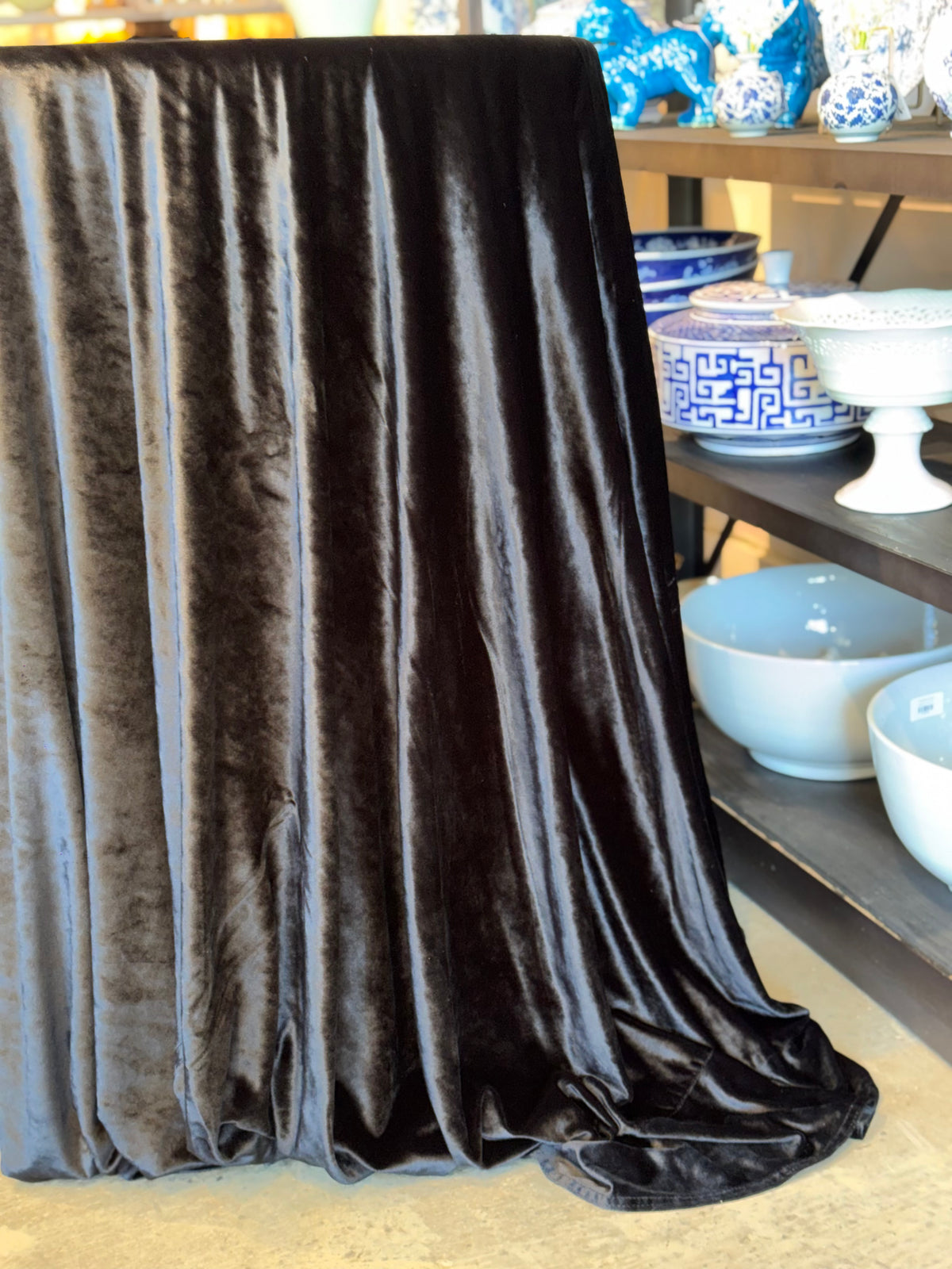 Black Crushed Velvet