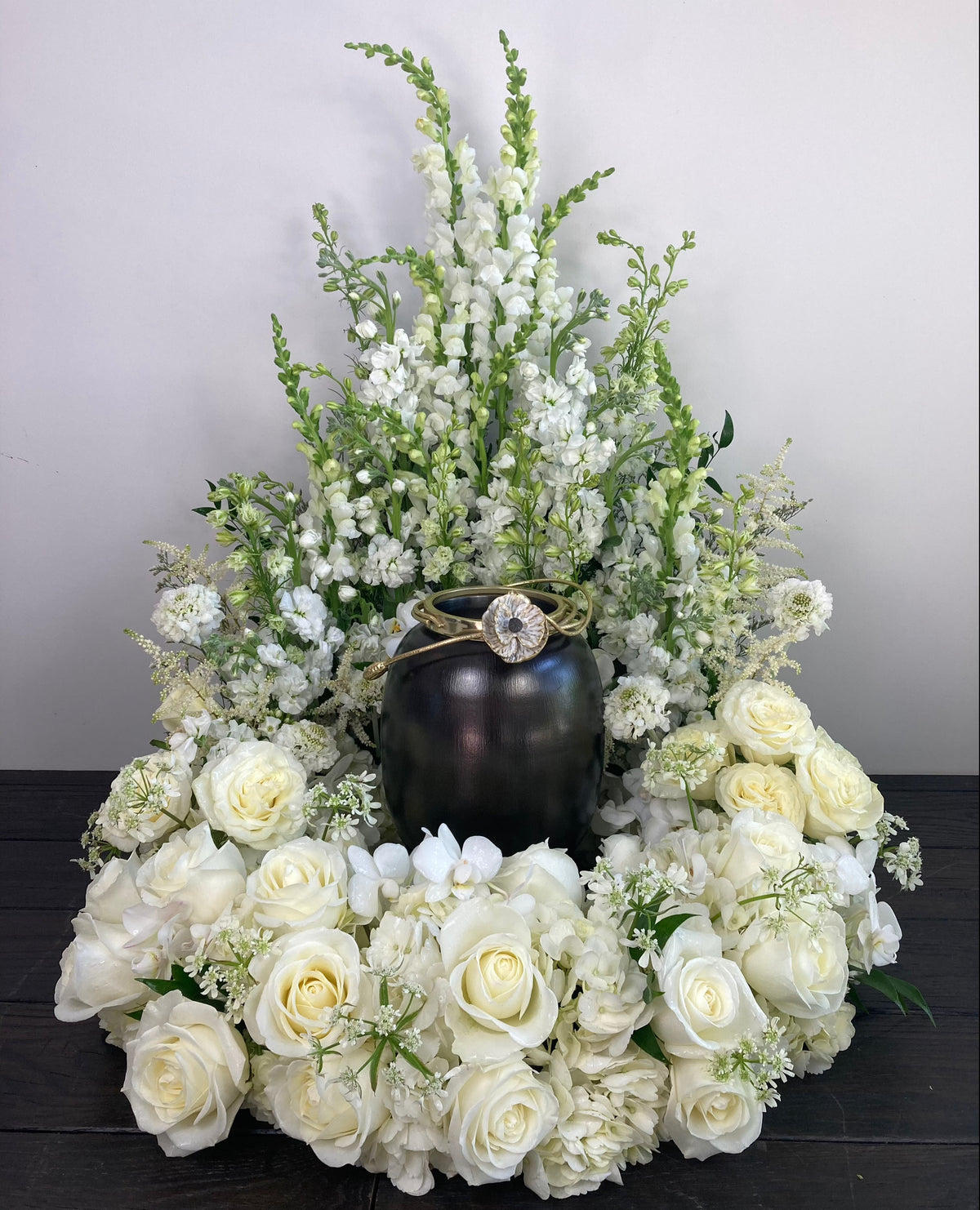 RFD All White Cremation Wreath