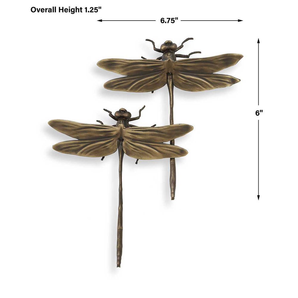 Dragon-Fly On The Wall Set of 2