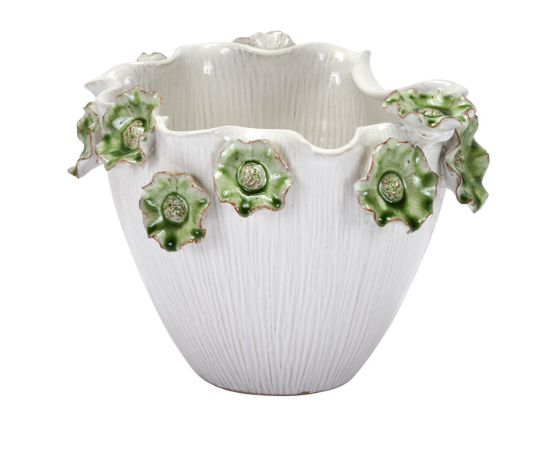 Green Lily Flower Design Vase