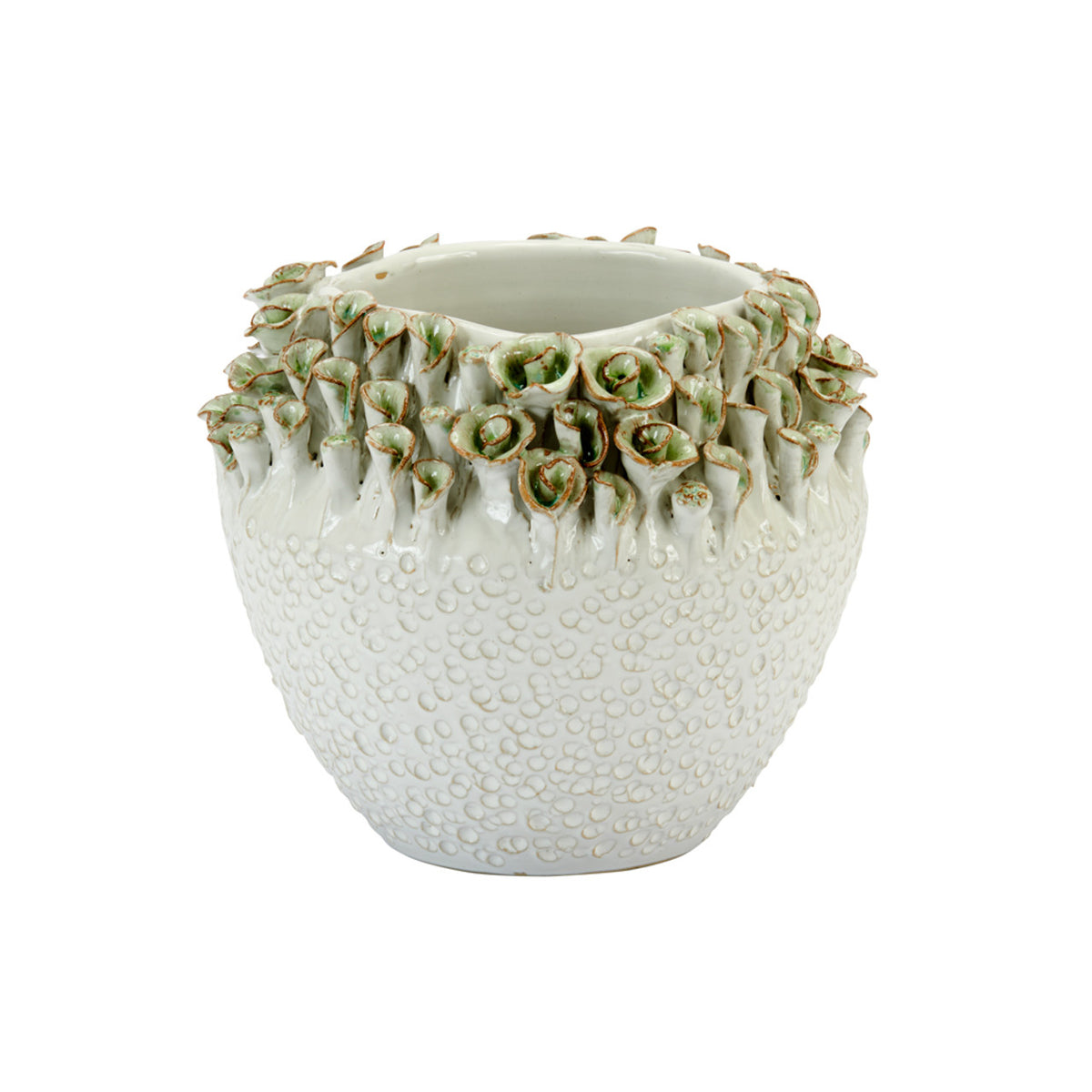 Green Flower Design Vase