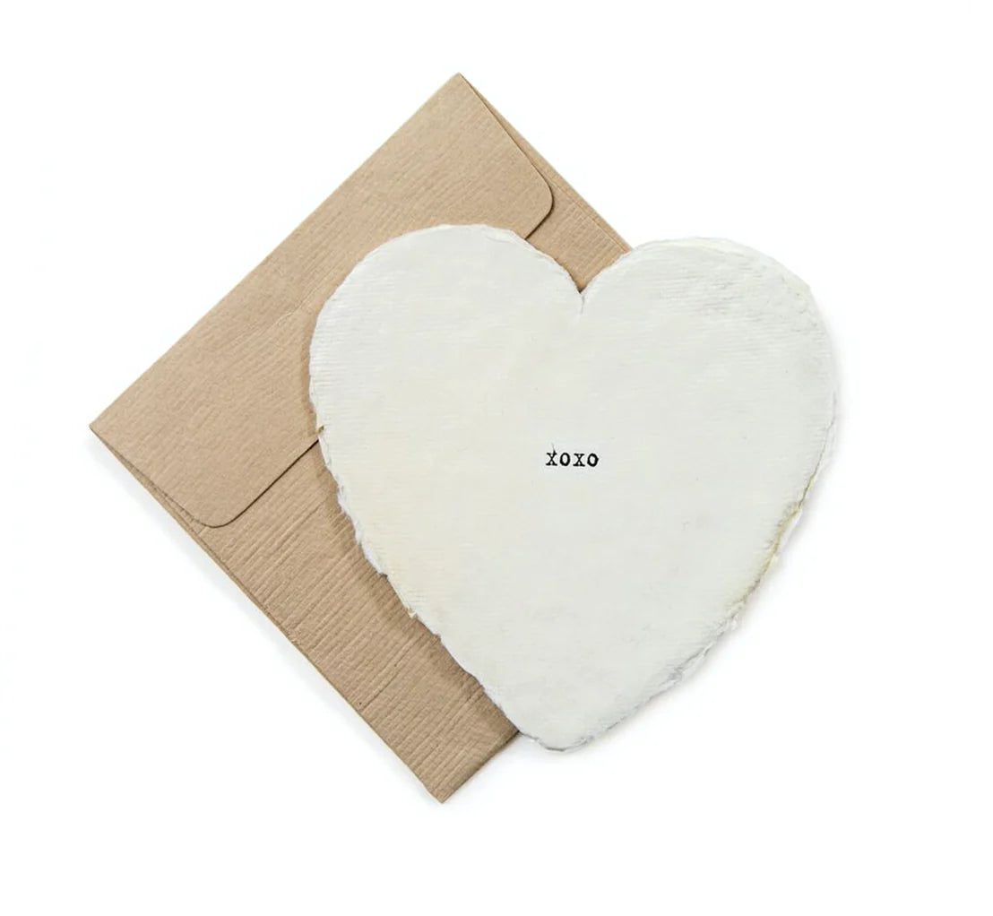 Mini Deckled Heart Cards & Envelopes - Xoxo